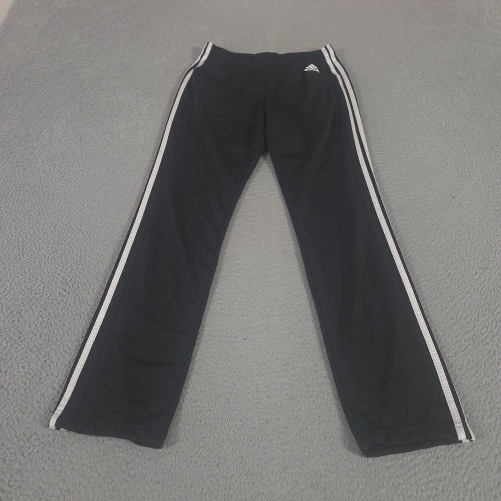 Adidas Pants Womens Small Black Designed 2 Move Straight Leg Striped Training